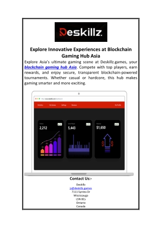 Explore Innovative Experiences at Blockchain Gaming Hub Asia