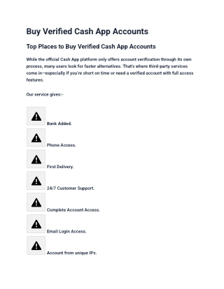 Top 10 Site To Buy Verified Cash App Accounts In Usa