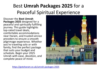 Best Umrah Packages 2025 for a Peaceful Spiritual Experience