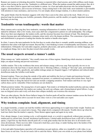 Ankle Health Expert: Preventing Tendonitis in Runners