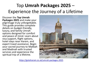 Top Umrah Packages 2025 – Experience the Journey of a Lifetime
