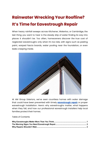 Emergency Roof Repair - AM Group Exteriors