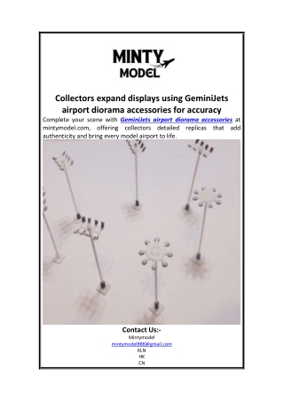 Collectors expand displays using GeminiJets airport diorama accessories for accuracy