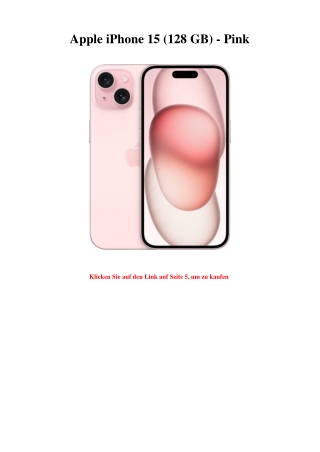 2339 Apple iPhone 15  128 GB  - Pink