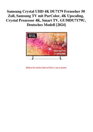 0581 Samsung Crystal UHD 4K DU7179 Fernseher 50 Zoll  Samsung TV mit PurColor  4K Upscaling  Crystal Pro