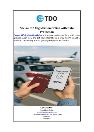 Secure IDP Registration Online with Data Protection