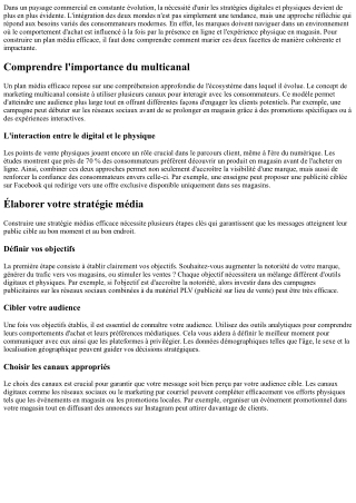 Construire un plan média efficace mêlant digital et physique, le bon compromis.