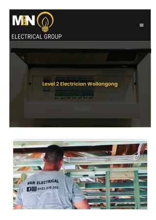 Level 2 Electrician Wollongong