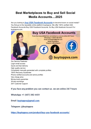Best Marketplaces to Buy and Sell Social Media Accounts