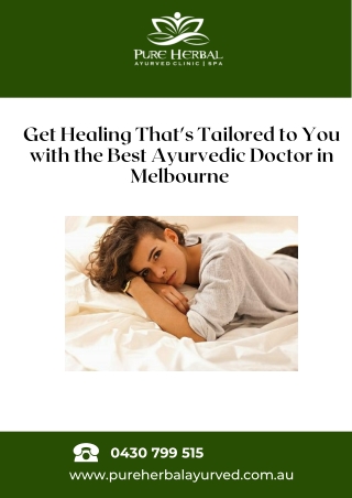 Get Healing That's Tailored to You with the Best Ayurvedic Doctor in Melbourne