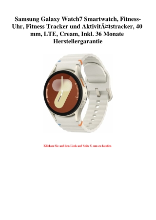 4519 Samsung Galaxy Watch7 Smartwatch  Fitness-Uhr  Fitness Tracker und AktivitÃƒÂ¤tstracker  40 mm  LTE