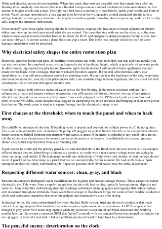 Water Damage Remediation and Electrical Safety: What to See