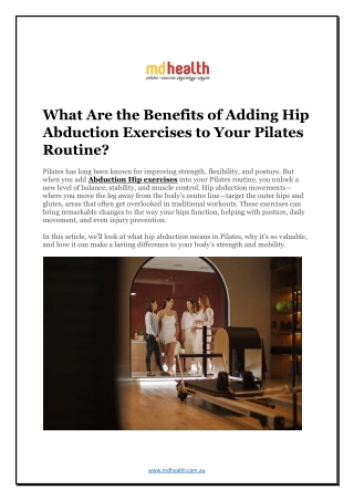 What Are the Benefits of Adding Hip Abduction Exercises to Your Pilates Routine