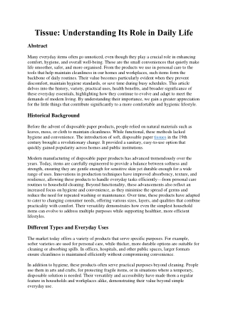 Tissue: Understanding Its Role in Daily Life