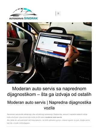 Moderan auto servis sa naprednom dijagnostikom