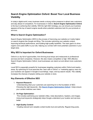 Search Engine Optimization Oxford_ Boost Your Local Business Visibility