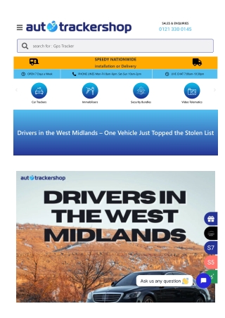 Drivers in the West Midlands – One Vehicle Just Topped the Stolen List