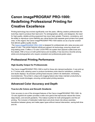 Canon imagePROGRAF PRO-1000