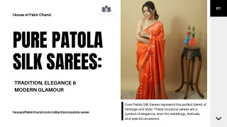 Pure Patola Silk Sarees: A Timeless Blend of Tradition, & Modern Glamour