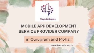 Mobile App Development Service Provider in Gurugram and mohali -Thunder Brains