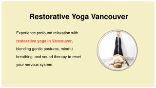 Restorative Yoga Vancouver