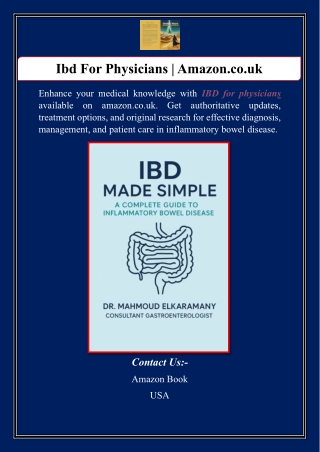 Ibd For Physicians | Amazon.co.uk