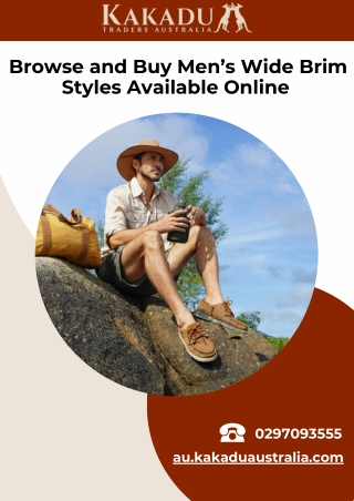 Browse and Buy Men’s Wide Brim Styles Available Online