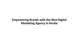 Empowering Brands with the Best Digital Marketing Agency in Kerala