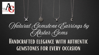 Natural Gemstone Earrings, Handmade Studs, Gemstone Dangle Earrings Collection