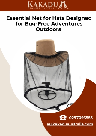 Essential Net for Hats Designed for Bug-Free Adventures Outdoors