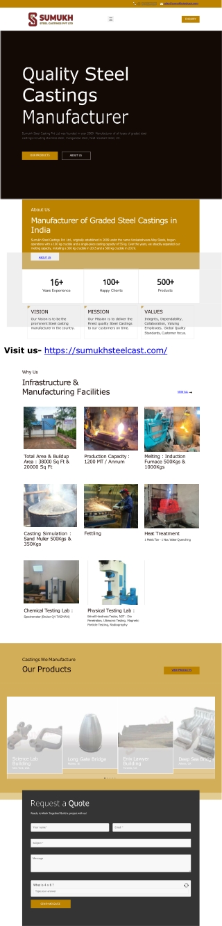 Quality Graded Steel Castings Manufacturer in India – Sumukh Steel Castings