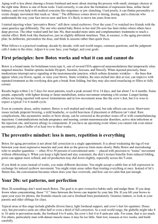 Botox Aging Prevention Plan: Milestones for Your 20s, 30s, 40s