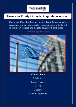 European Equity Outlook | Capitalmarkets.net