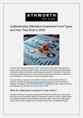 Understanding Alternative Investment Fund Types and How They Work in 2025