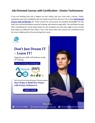 Job-Oriented Courses with Certification - Evision Technoserve
