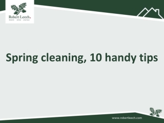 Spring cleaning, 10 handy tips