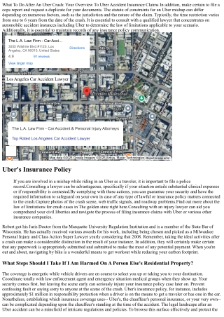 What To Do After An Uber Accident