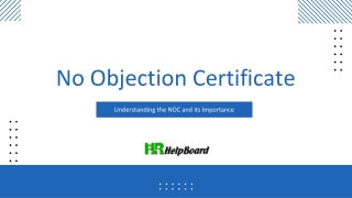 Letter of No Objection