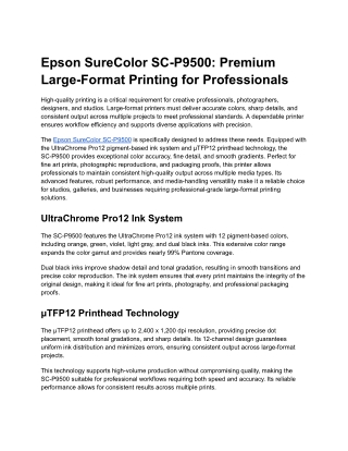 Epson SureColor SC-P9500