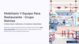Equipamiento para restaurantes