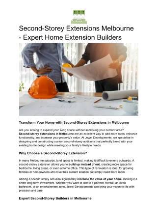 Second-Storey Extensions Melbourne - Expert Home Extension Builders