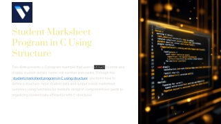 Student Marksheet Program in C Using Structure