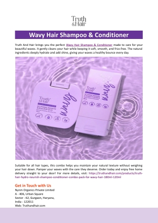 Wavy Hair Shampoo & Conditioner