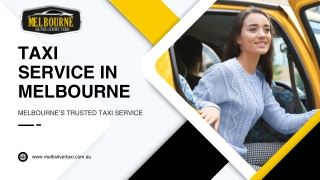 Taxi Service in Melbourne – Melb Silver Taxi