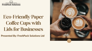 Eco-Friendly Paper Coffee Cups with Lids for Businesses