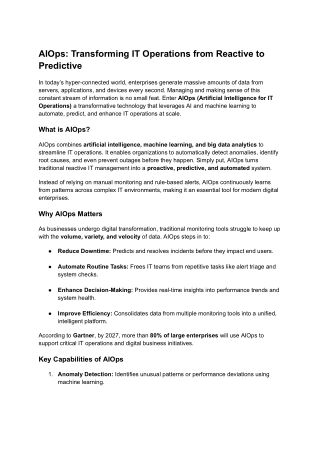 AIOps_ Transforming IT Operations from Reactive to Predictive