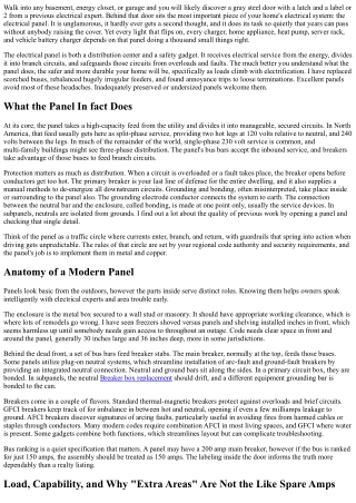 The Function of the Electrical Panel in Home Electrical Systems