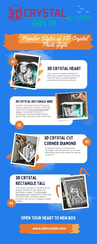 Popular Styles of 3D Crystal Photo Gifts