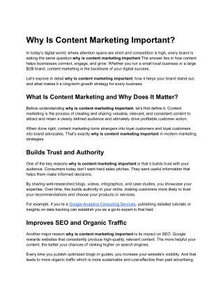 Why is content marketing important__