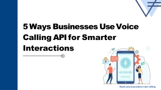 5 Ways Businesses Use Voice Calling API for Smarter Interactions